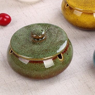 Aschenbecher Außen Grün