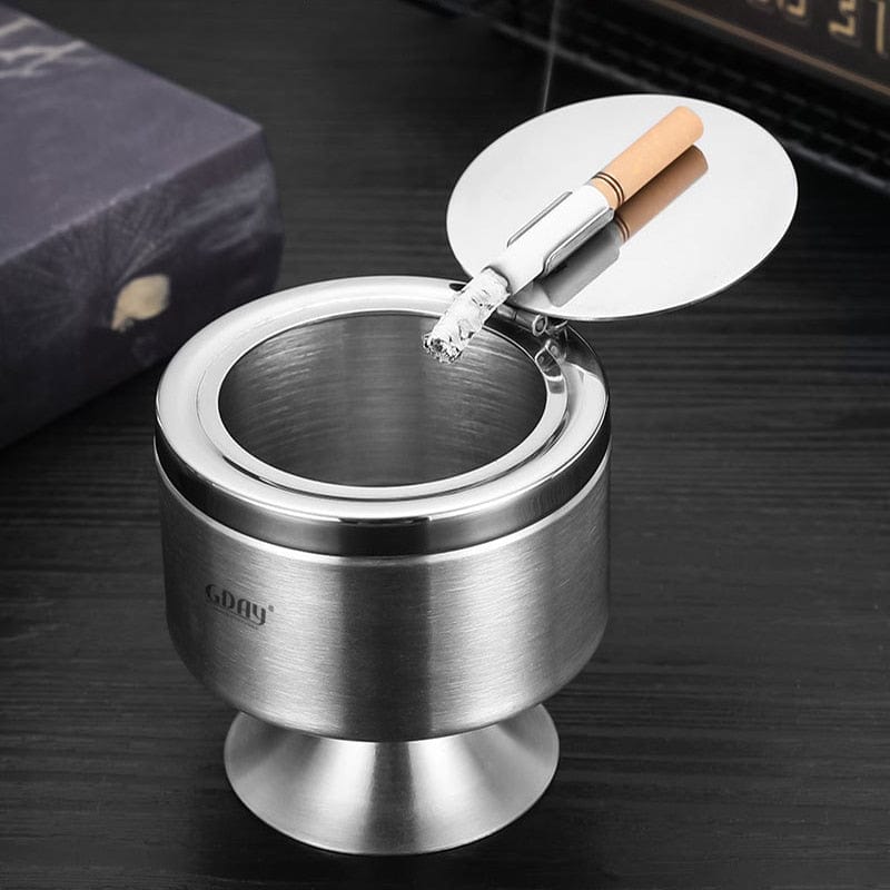 Aschenbecher Edelstahl Mit Deckel