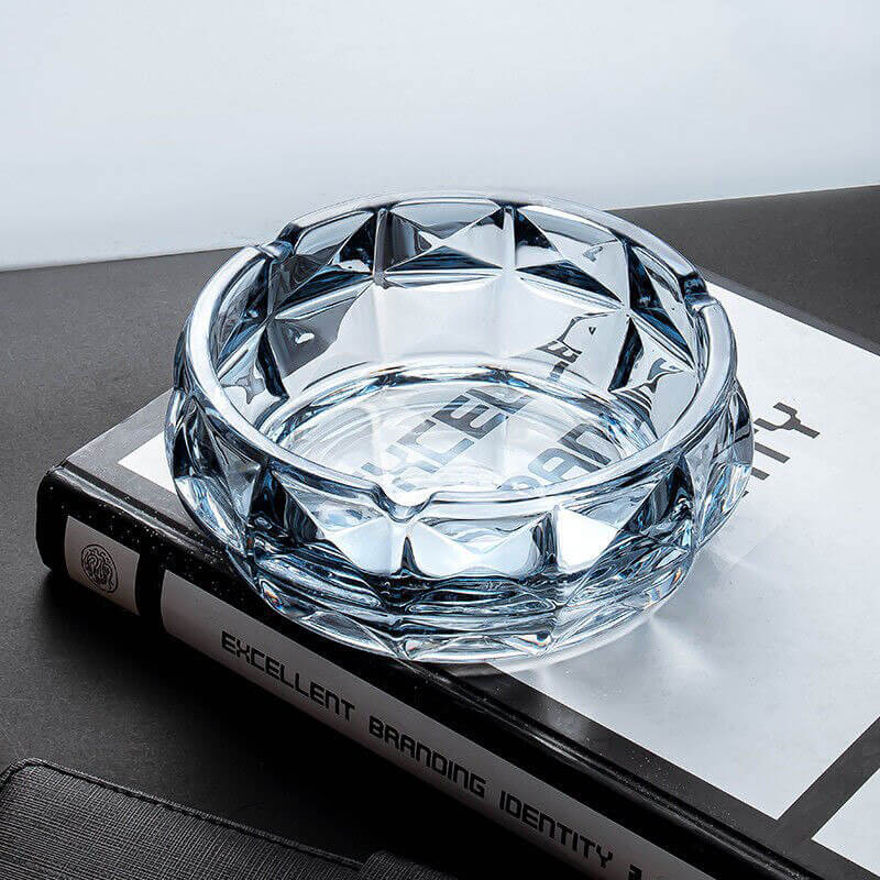 Aschenbecher Glas Blau