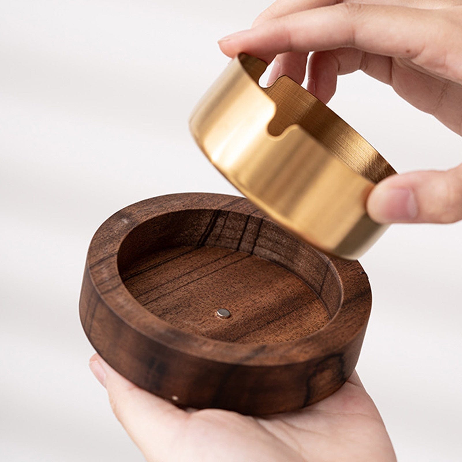 Aschenbecher Holz Mit Deckel