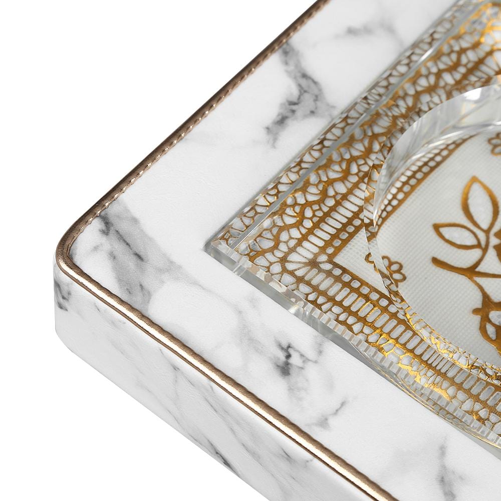 Aschenbecher Marmor Weiß