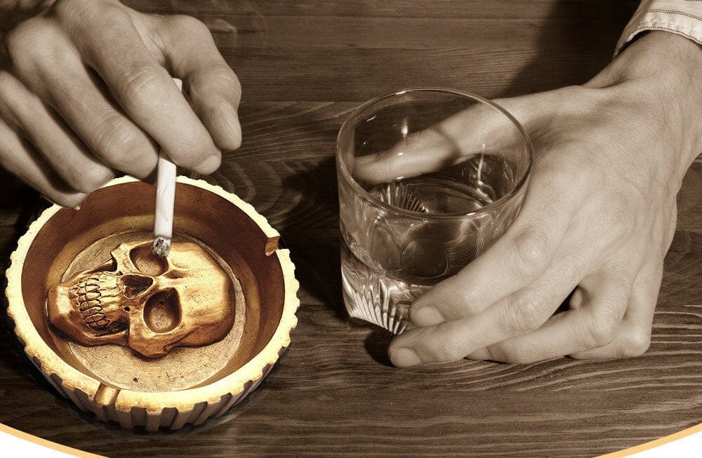 Aschenbecher Totenkopf