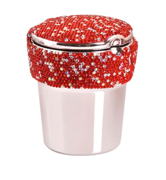 Auto Aschenbecher Glänzend Rot