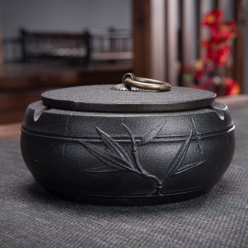 Stehender Aschenbecher 58 Cm Mit Deckel - Winddicht Für Terrasse & Garten