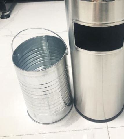 Ddelstahl Mülleimer Mit Aschenbecher